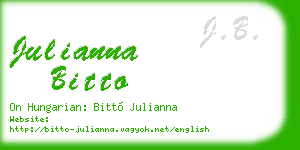 julianna bitto business card